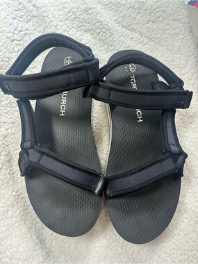 Tory Burch Sport Strappy Navy Adjustable Sandals Size 10.5
